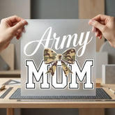 Army Mom Camo Bow Usa Freedom Ready to Press DTF Transfer for Dtf