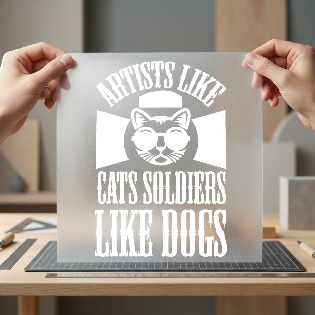Artists Like Cats Soldiers Mom Dad Ready to Press DTF Transfer for Dtf