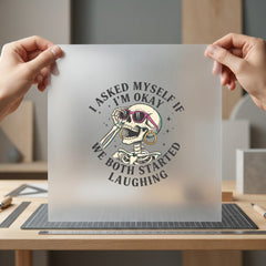 Asked Myself Okay Humorous Vintage Retro Ready to Press DTF Transfer for Dtf