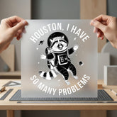 Astronaut Raccoon Houston Have Funny Pet Ready to Press DTF Transfer for Dtf