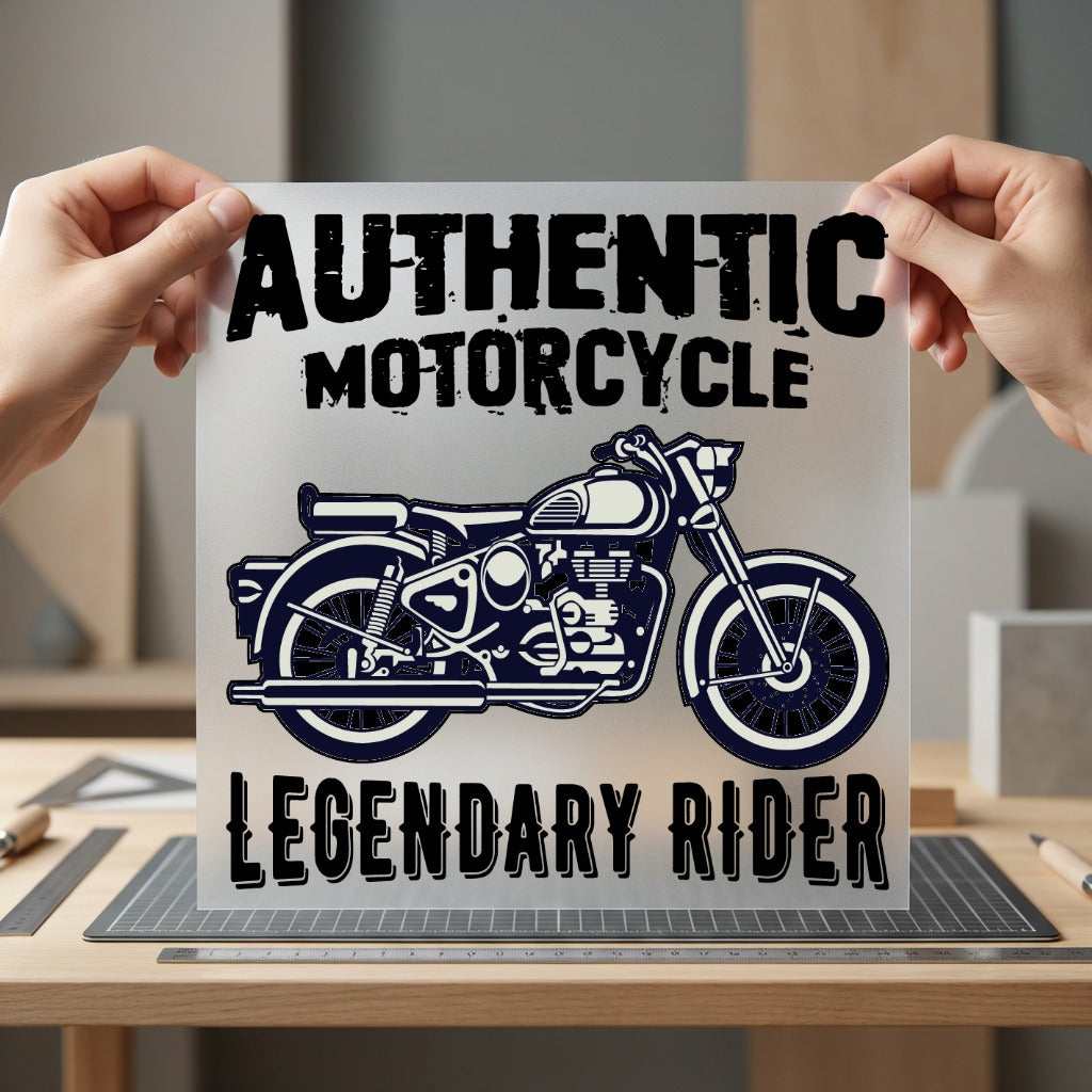 Authentic Motorcycle Legendary Rider Vintage Retro Ready to Press DTF Transfer for Dtf