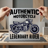 Authentic Motorcycle Legendary Rider Vintage Retro Ready to Press DTF Transfer for Dtf