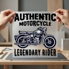 Authentic Motorcycle Legendary Rider Vintage Retro Ready to Press DTF Transfer for Dtf