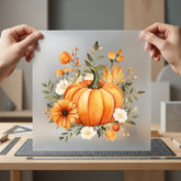 Autumn Pumpkin Floral Fall Halloween Thanksgiving Ready to Press DTF Transfer for Dtf