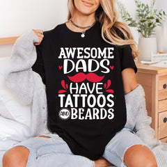 Awesome Dads Have Tattoos Dad Funny Ready to Press DTF Transfer for Dtf