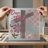 Awesome God Retro Floral Christian Faith Ready to Press DTF Transfer for Dtf