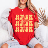 Amen Leopard Cross | Affirmation & Faith Tee