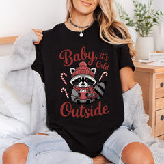 Baby Cold Outside Raccoon Christmas Winter Ready to Press DTF Transfer for Dtf