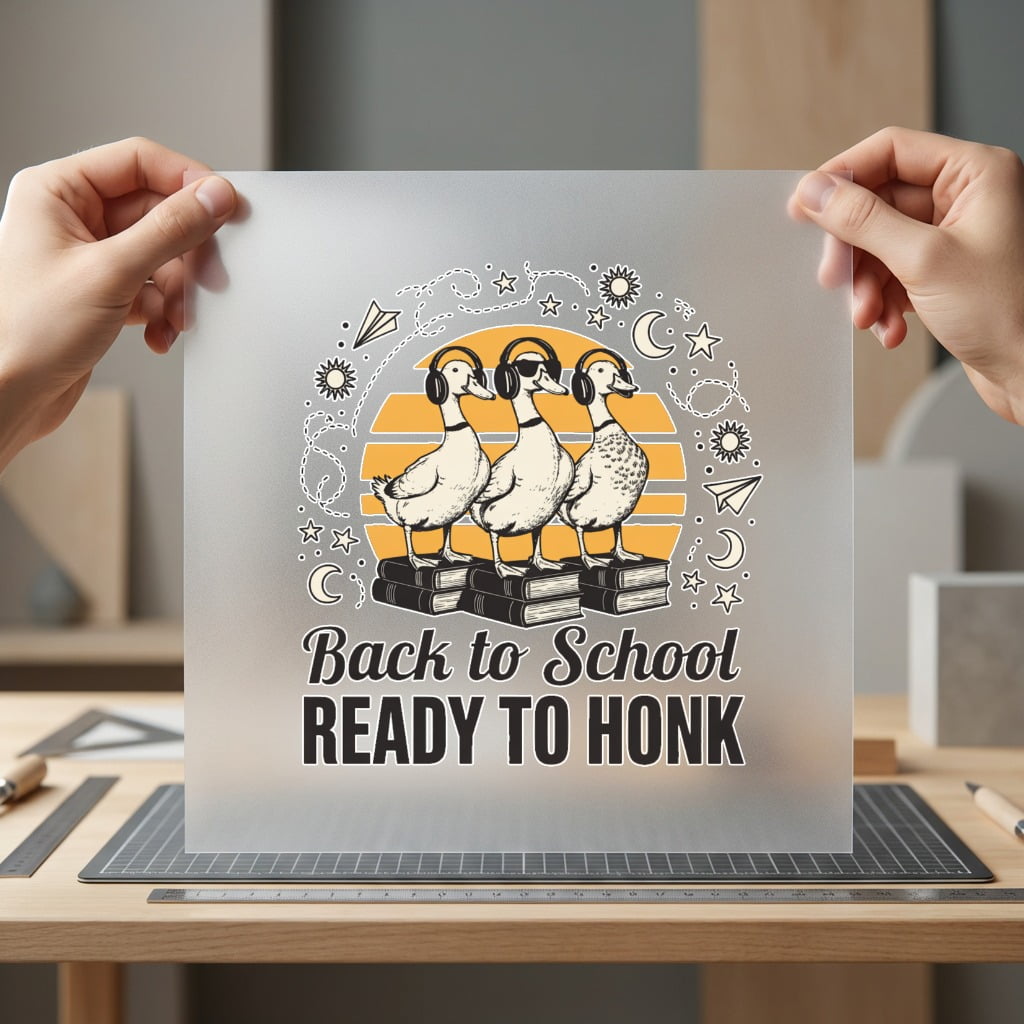 Back School Honk Ducks Funny Retro Ready to Press DTF Transfer for Dtf