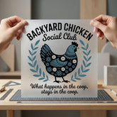 Backyard Chicken Social Club Usa Mom Ready to Press DTF Transfer for Dtf