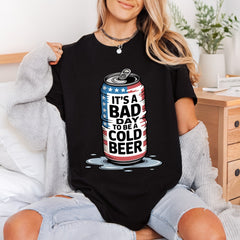 Bad Day Cold Beer 4th Of July Patriotic Ready to Press DTF Transfer for Dtf