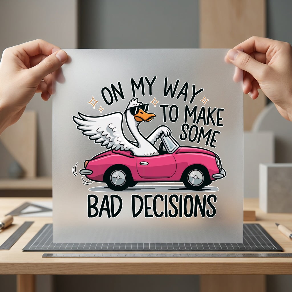 Bad Decisions Goose Funny Funny Sarcastic Ready to Press DTF Transfer for Dtf