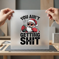 Bad Santa Funny Christmas Christmas Dad Ready to Press DTF Transfer for Dtf
