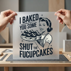 Baked You Some Fucupcakes Mom Funny Ready to Press DTF Transfer for Dtf
