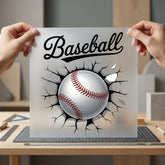 Baseball Ball Crack Sporty Fitness Ready to Press DTF Transfer for Dtf