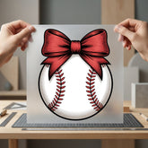 Baseball Bow Sports Diy Mom Dad Ready to Press DTF Transfer for Dtf