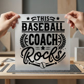 Baseball Coach Rocks Sports Retro Fitness Ready to Press DTF Transfer for Dtf