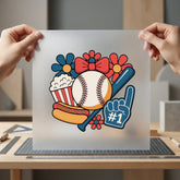Baseball Game Day Retro Summer Mom Ready to Press DTF Transfer for Dtf