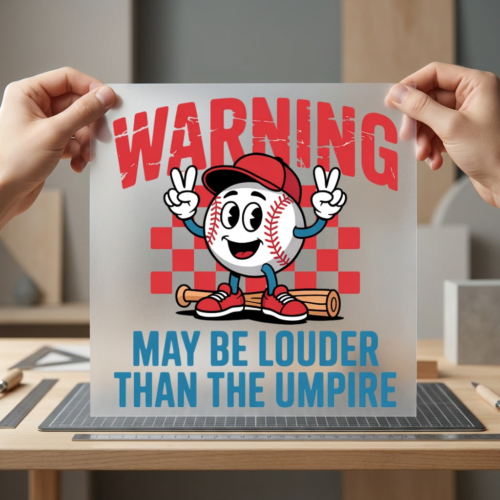 Baseball Game Warning Sports Funny Retro Ready to Press DTF Transfer for Dtf
