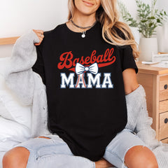 Baseball Mama Bow Sports Mom Funny Ready to Press DTF Transfer for Dtf