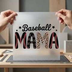 Baseball Mama Leopard Diy Mom Funny Ready to Press DTF Transfer for Dtf