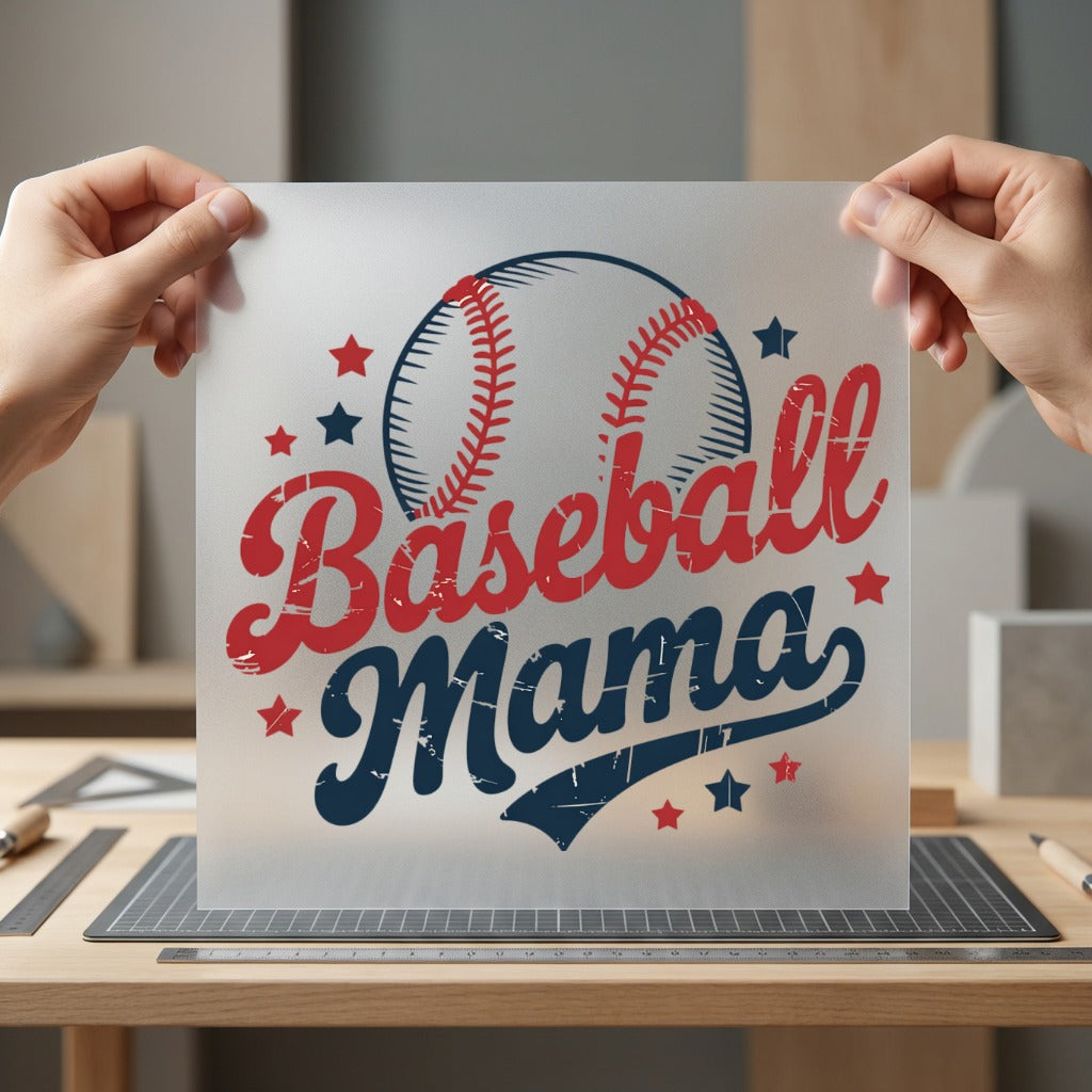Baseball Mama Patriotic Diy Patriotic Usa Ready to Press DTF Transfer for Dtf