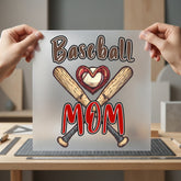 Baseball Mom Hearts Bats Mom Fitness Ready to Press DTF Transfer for Dtf