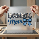 Baseball Mom Plaid Bow Mom Vintage Ready to Press DTF Transfer for Dtf
