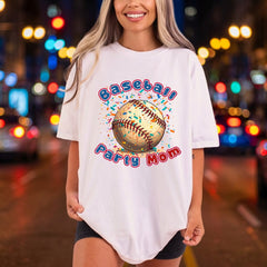 Baseball Party Mom Confetti Mom Fitness Ready to Press DTF Transfer for Dtf