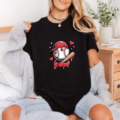 Baseball Player Mascot Cartoon Mom Dad Ready to Press DTF Transfer for Dtf