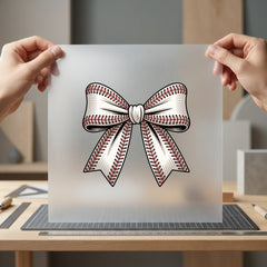 Baseball Stitch Bow Sports Vintage Retro Ready to Press DTF Transfer for Dtf