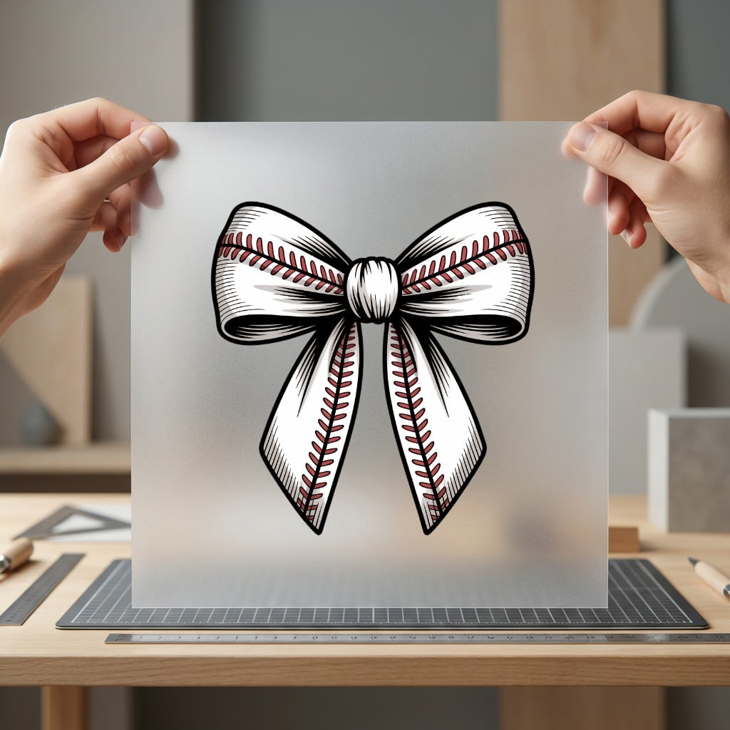 Baseball Stitch Bow Sporty Vintage Retro Ready to Press DTF Transfer for Dtf