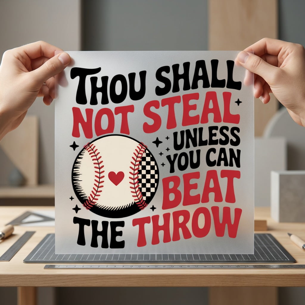 Baseball Thou Shall Not Dad Funny Ready to Press DTF Transfer for Dtf