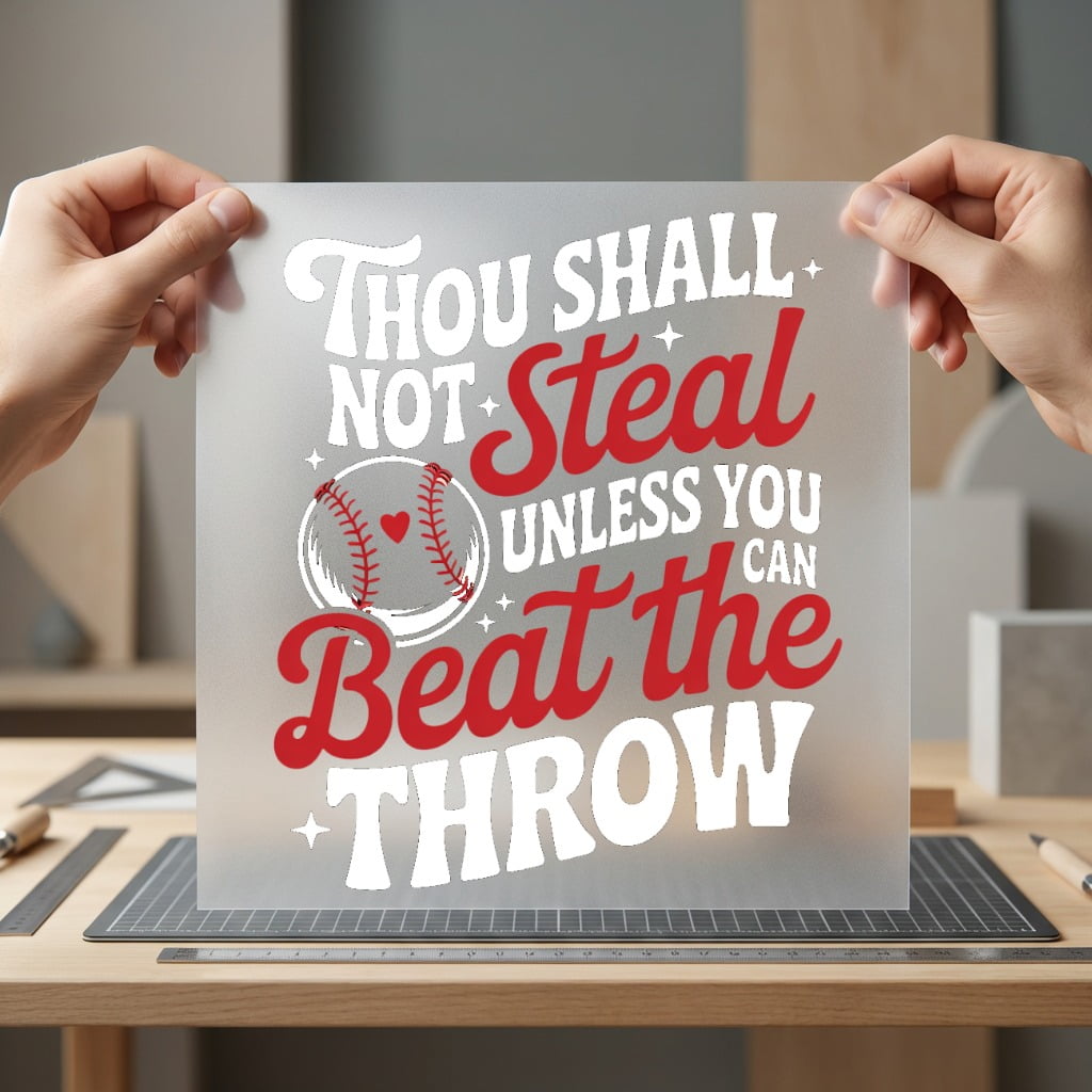 Baseball Thou Shalt Not Dad Funny Ready to Press DTF Transfer for Dtf