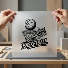 Basketball Ball Hoop Sports Fitness Ready to Press DTF Transfer for Dtf