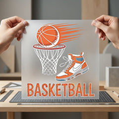 Basketball Ball Shoe Hoops Fitness Ready to Press DTF Transfer for Dtf