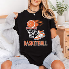 Basketball Ball Shoe Hoops Fitness Ready to Press DTF Transfer for Dtf