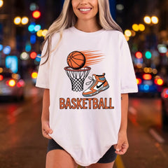 Basketball Ball Shoe Hoops Fitness Ready to Press DTF Transfer for Dtf