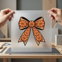 Basketball Bow Sports Fan Mom Fitness Ready to Press DTF Transfer for Dtf