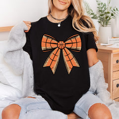 Basketball Bow Sporty Diy Fitness Ready to Press DTF Transfer for Dtf