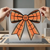 Basketball Bow Sporty Diy Fitness Ready to Press DTF Transfer for Dtf