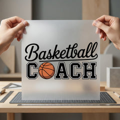 Basketball Coach Sporty Diy Teacher Fitness Ready to Press DTF Transfer for Dtf