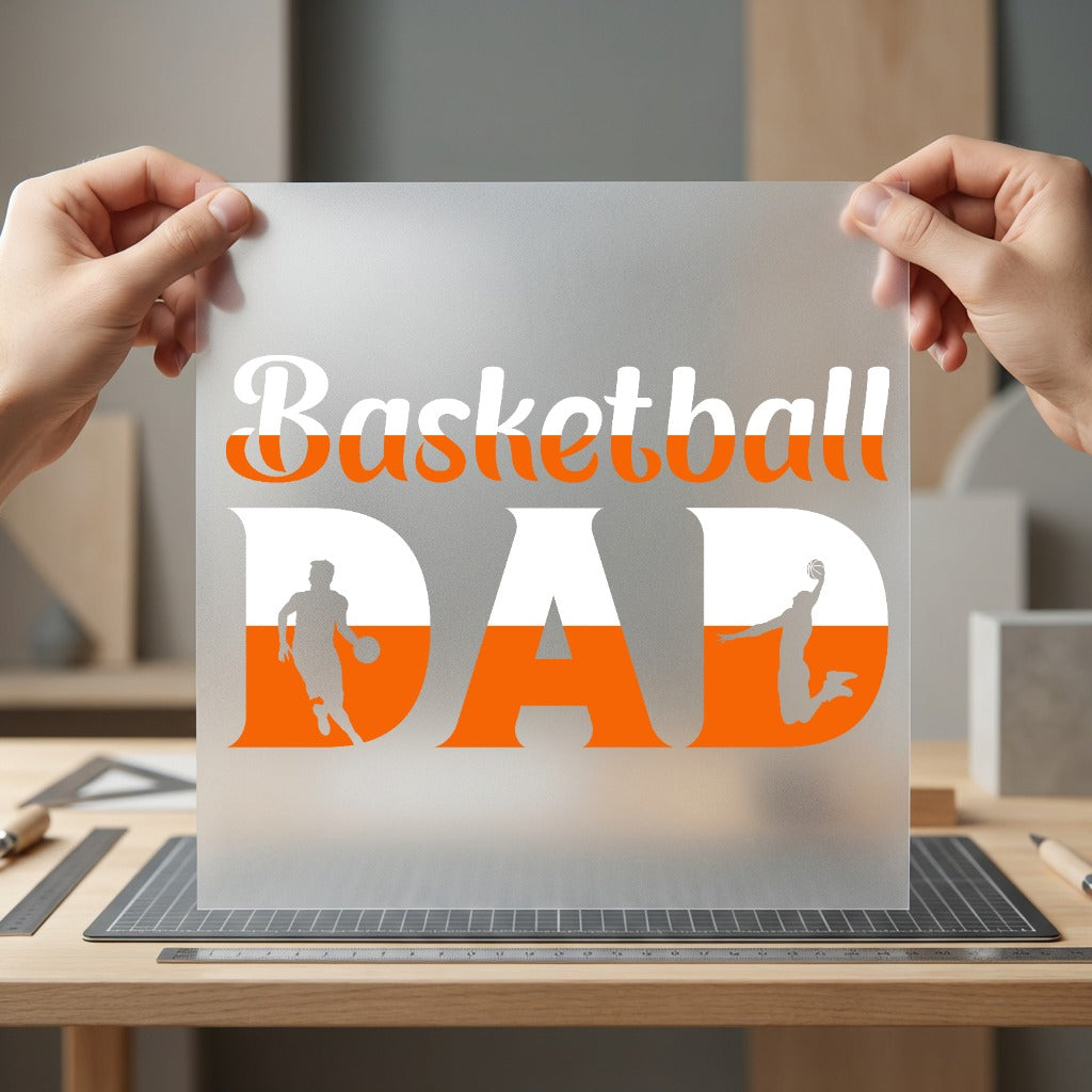 Basketball Dad Split Colors Dad Fitness Ready to Press DTF Transfer for Dtf