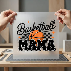 Basketball Mama Retro Sports Mom Retro Ready to Press DTF Transfer for Dtf