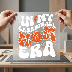 Basketball Mom Era Retro Mom Retro Ready to Press DTF Transfer for Dtf