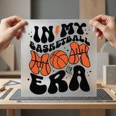 Basketball Mom Era Retro Mom Retro Ready to Press DTF Transfer for Dtf