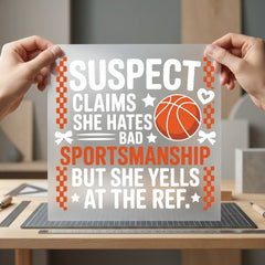 Basketball Mom Sports Fan Mom Funny Ready to Press DTF Transfer for Dtf