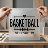 Basketball Mom Sports Fanatic Mom Fitness Ready to Press DTF Transfer for Dtf