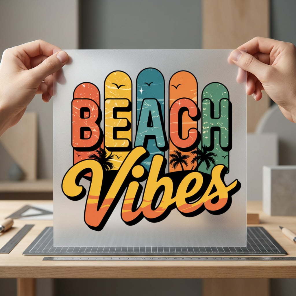 Beach Vibes Retro Summer Summer Vintage Ready to Press DTF Transfer for Dtf