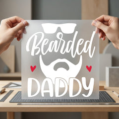 Bearded Daddy Father Day Dad Funny Ready to Press DTF Transfer for Dtf